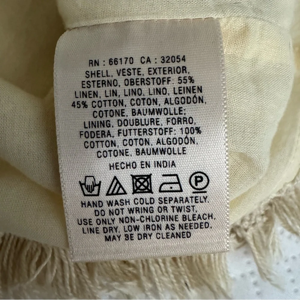 Anthropologie HD in Paris‎ Crochet Fringe Tiered Mini Boho Skirt Beige Size 2